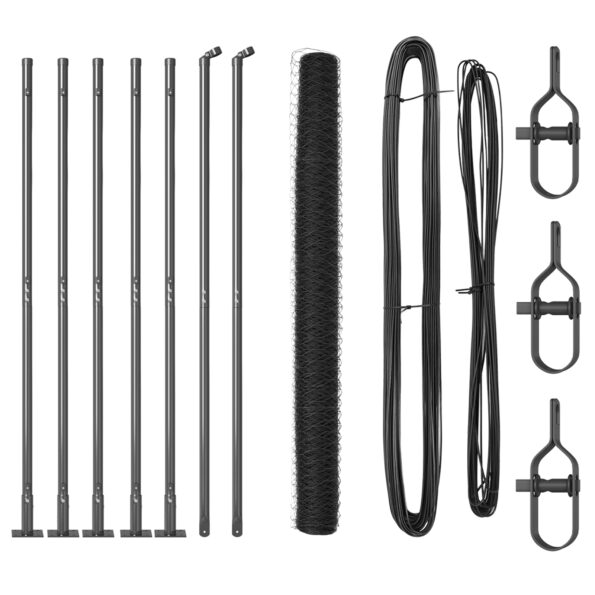 vidaXL Hexagonálny plot sivý 1.6x10 m oceľ – Obrázok 2