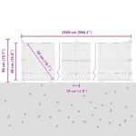 vidaXL Hexagon Fence Grey 0.4x25 m Steel – Obrázok 13