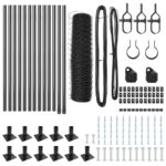 vidaXL Hexagonový plot Sivý 0.4x25 m Oceľ – Obrázok 4