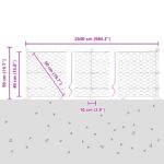 vidaXL hexagonálny plot sivý 0,4x25 m oceľ – Obrázok 13