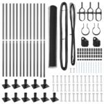 vidaXL Plotová súprava Sada 2 ks Sivá Oceľ 25 x 1 m Trvácna – Obrázok 4