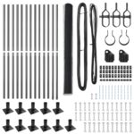 vidaXL Hexagonálne oplotenie Sivé 1.4x25 m Oceľ – Obrázok 4