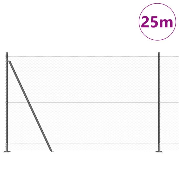 3353666_3.jpg vidaXL hexagonálne oplotenie Sivé 1,4x25 m Oceľ – Obrázok 3