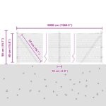 vidaXL Hexagonálny plot Sivý 0,4x50 m Oceľ – Obrázok 13