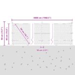 Hexagónový plot vidaXL Sivý 0,4x50 m Oceľ, Plotové stĺpiky vidaXL s podstavnými doskami 13 ks Ø32mm 50cm pozinkovaná oceľ – Obrázok 13