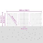 Šedé oplotenie vidaXL Hexagon 0.4x50 m z ocele, Kovové oplotenie vidaXL s podperami 13 ks Ø32mm 50cm pozinkovaná oceľ – Obrázok 13