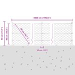 vidaXL Hexagon Fence Sivá 0,4x50 m Oceľ – Obrázok 13
