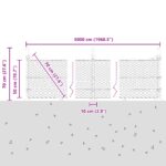 vidaXL Hexagonový plot Sivý 0.5x50 m Ocelový – Obrázok 13