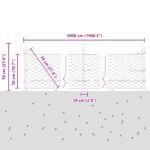 vidaXL Hexagonálna ohrada Sivá 0,5x50 m Oceľ – Obrázok 13
