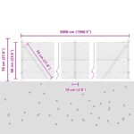 vidaXL Hexagonálne oplotenie Sivá 0.6x50 m Oceľ – Obrázok 13