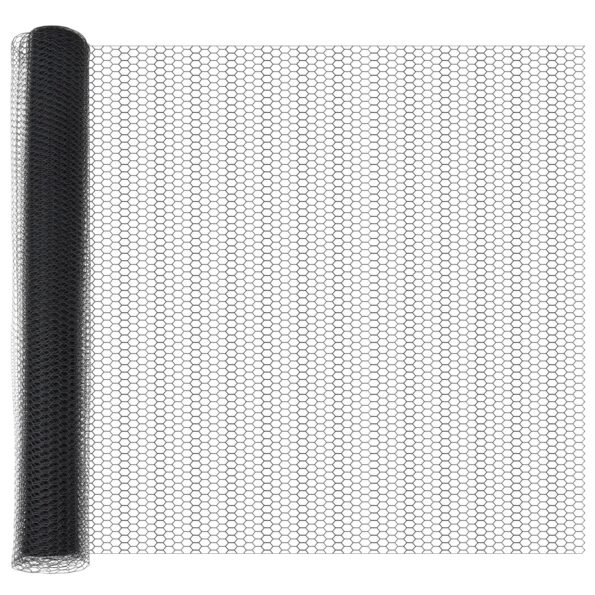 3353698_5.jpg Hexagonálna brána vidaXL Sivá 1.2x50 m Oceľ, Bránkové stĺpy vidaXL so základnými doskami 13 ks Ø32mm 68.5cm Galvanizovaná oceľ – Obrázok 5