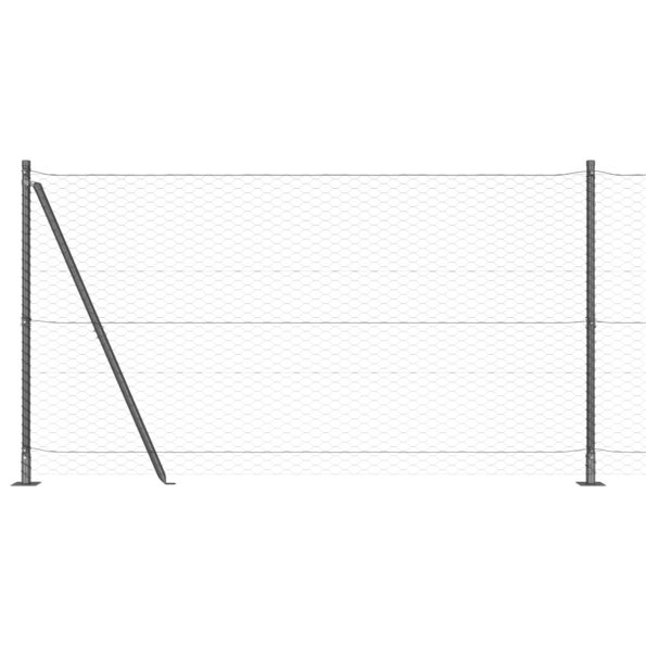 3353699_2.jpg vidaXL Hexagonálne oplotenie šedé 1.2x50 m oceľ – Obrázok 2