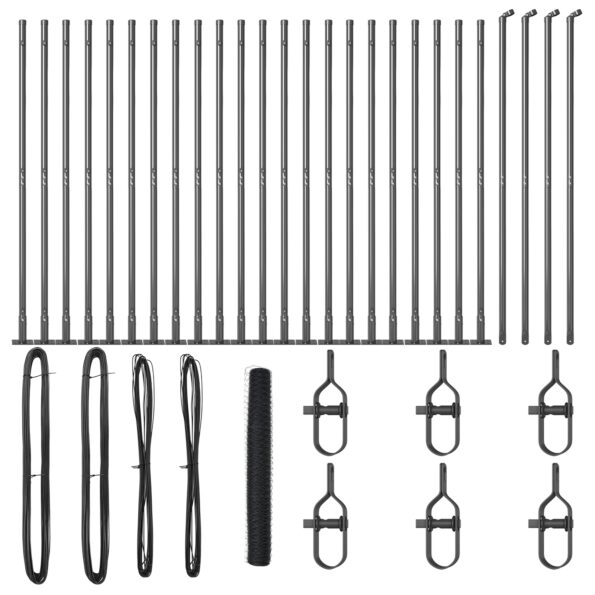 vidaXL hexagonálny plot sivý 1.2x50 m oceľ – Obrázok 2