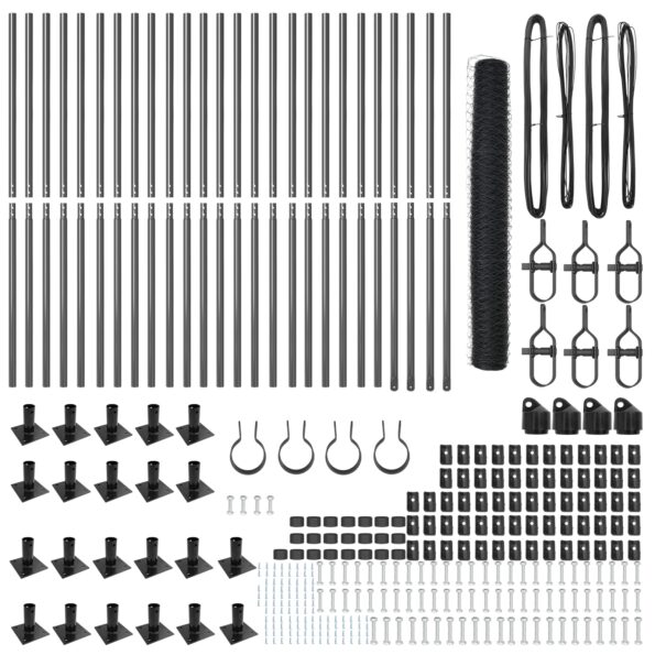 vidaXL hexagonálny plot sivý 1.2x50 m oceľ – Obrázok 4
