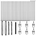 vidaXL Hexagonálny plot sivý 1.4x50 m oceľ – Obrázok 2