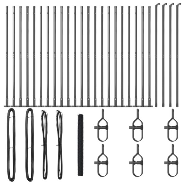 vidaXL Hexagónový plot sivý 1.6x50 m oceľ – Obrázok 2