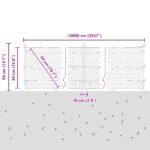 vidaXL Hexagonálny plot Šedý 0.4x100 m Oceľ – Obrázok 13