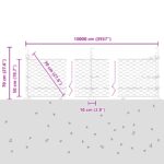vidaXL Šesťuholníkový plot Sivý 0.5x100 m Oceľ – Obrázok 13