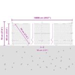 vidaXL Hexagonálne oplotenie sivé 0.6x100 m oceľ – Obrázok 13