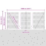 vidaXL Hexagon Fence Grey 1x100 m Oceľ – Obrázok 13