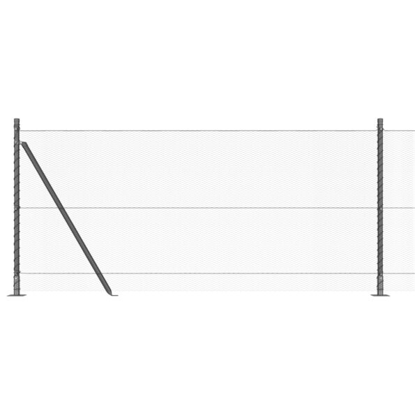 3353729_6.jpg vidaXL Hexagon Fence Grey 1x100 m Oceľ – Obrázok 6