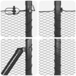 vidaXL Hexagon Fence Grey 1x100 m Oceľ – Obrázok 7