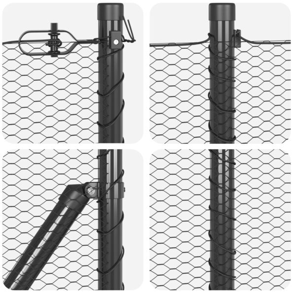 3353729_7.jpg vidaXL Hexagon Fence Grey 1x100 m Oceľ – Obrázok 7