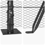 vidaXL Hexagon Fence Grey 1x100 m Oceľ – Obrázok 8