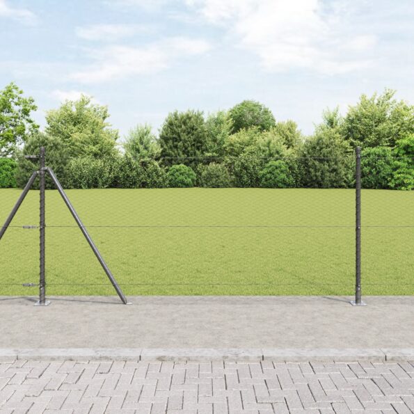 3353730_1.jpg vidaXL Hexagonálne oplotenie Sivé 1x100 m Oceľ – Obrázok 1