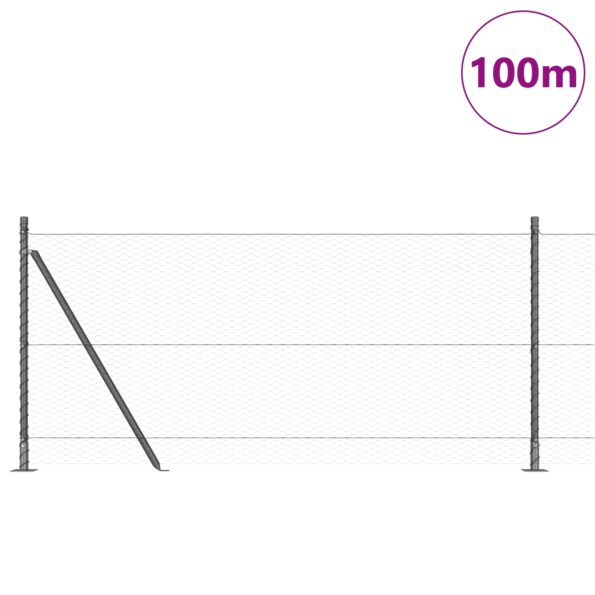 3353730_3.jpg vidaXL Hexagonálne oplotenie Sivé 1x100 m Oceľ – Obrázok 3