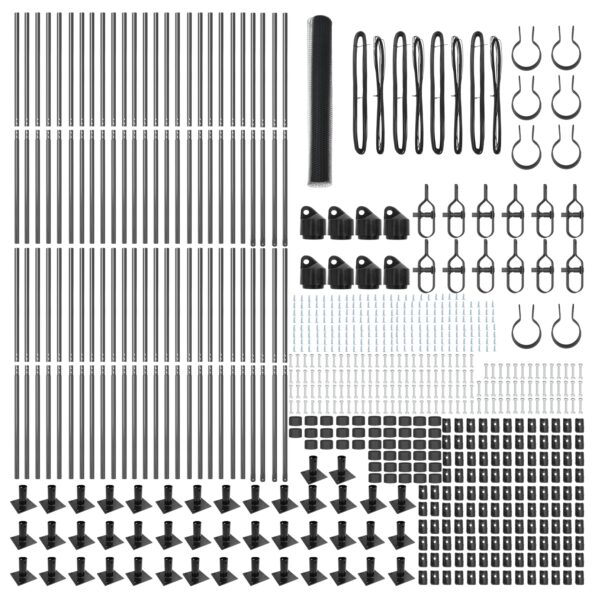 vidaXL hexagonálny plot sivý 1.2x100 m oceľ – Obrázok 4