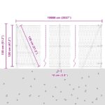 vidaXL Šesťuholníkový plot sivý 1.2x100 m oceľ – Obrázok 13