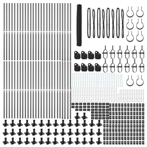 vidaXL Šesťuholníkový plot sivý 1.2x100 m oceľ – Obrázok 4