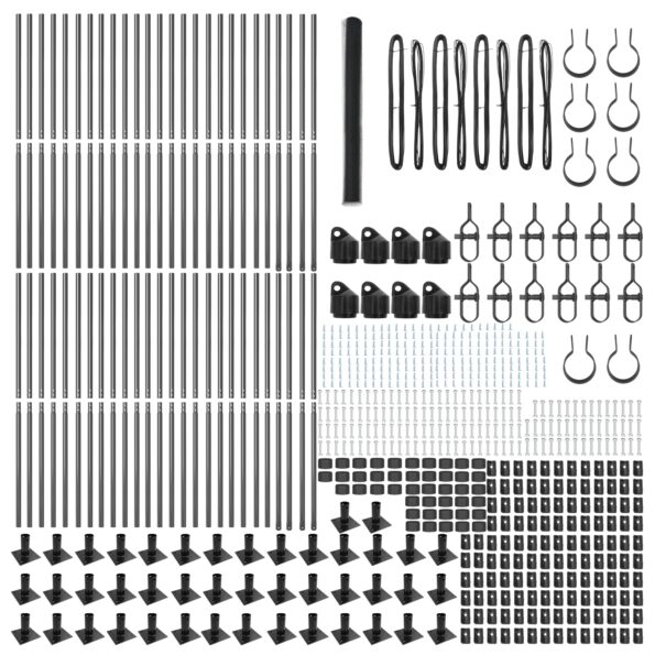 vidaXL Hexagonový plot sivý 1.5 x 100 m oceľ – Obrázok 4