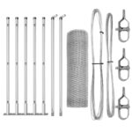 vidaXL Hexagónový plot 0.4x10 m z pozinkovanej ocele – Obrázok 4