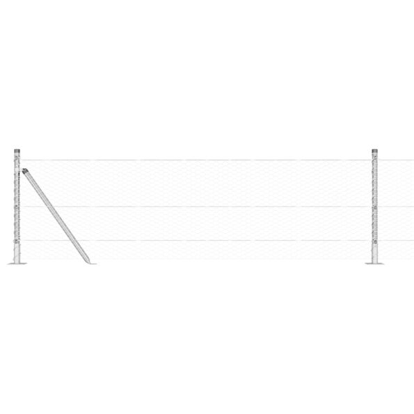 vidaXL Hexagónový plot 0.4x10 m z pozinkovanej ocele – Obrázok 6