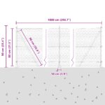 vidaXL Hexagonový plot 0,8x10 m pozinkovaná oceľ – Obrázok 13