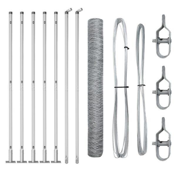 vidaXL Hexagonálna brána 1.2x10 m pozinkovaná oceľ – Obrázok 2