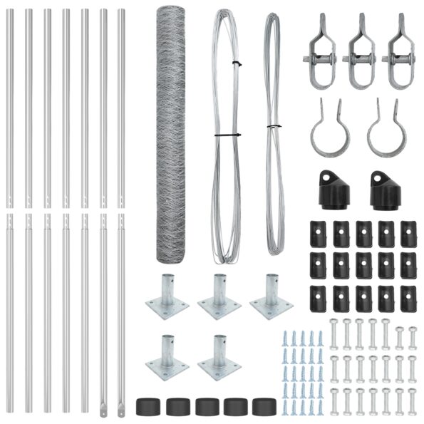vidaXL Hexagonálna brána 1.2x10 m pozinkovaná oceľ – Obrázok 4