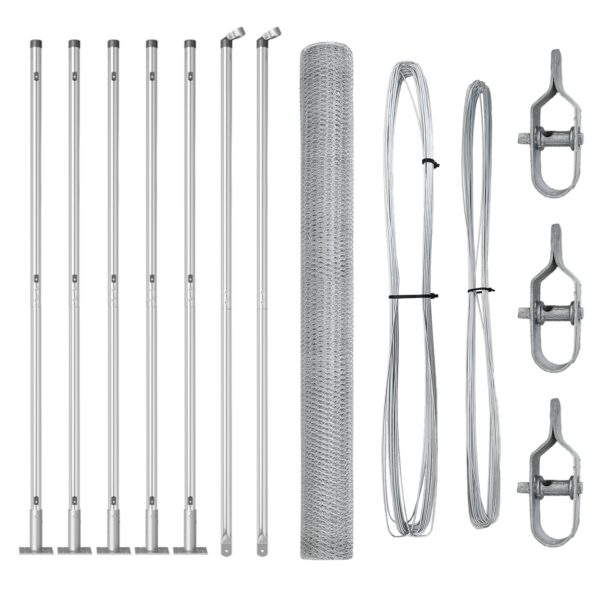 vidaXL Hexagonový plot 1,5x10 m pozinkovaná oceľ – Obrázok 2