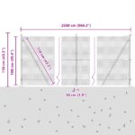 vidaXL Súprava oplotenia Sada 2 Zinkovaná oceľ 25 x 1 m Odolná – Obrázok 13
