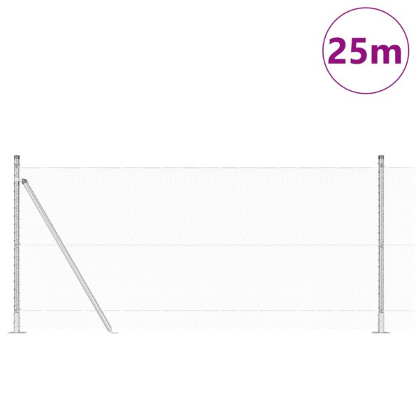 3353798_3.jpg vidaXL Súprava oplotenia Sada 2 Zinkovaná oceľ 25 x 1 m Odolná – Obrázok 3