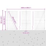 vidaXL Súprava oplotenia Sada 2 Pozinkovaná oceľ 25 x 1.5 m Trvácne – Obrázok 13