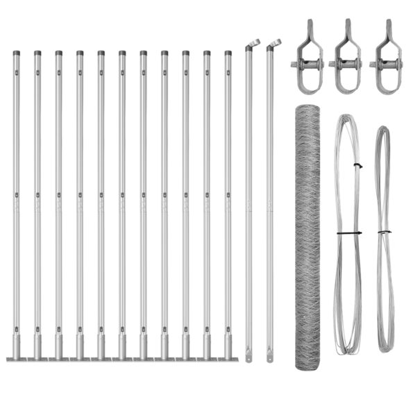 vidaXL Súprava oplotenia Sada 2 Pozinkovaná oceľ 25 x 1.5 m Trvácne – Obrázok 2