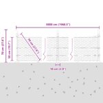 vidaXL Hexagonálny plot 0.5x50 m pozinkovaná oceľ – Obrázok 13