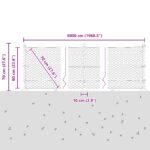 vidaXL Hexagónový plot 0,6x50 m z pozinkovanej ocele – Obrázok 13