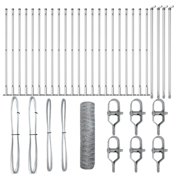 vidaXL Hexagonálny plot 0.6x50 m pozinkovaná oceľ – Obrázok 2