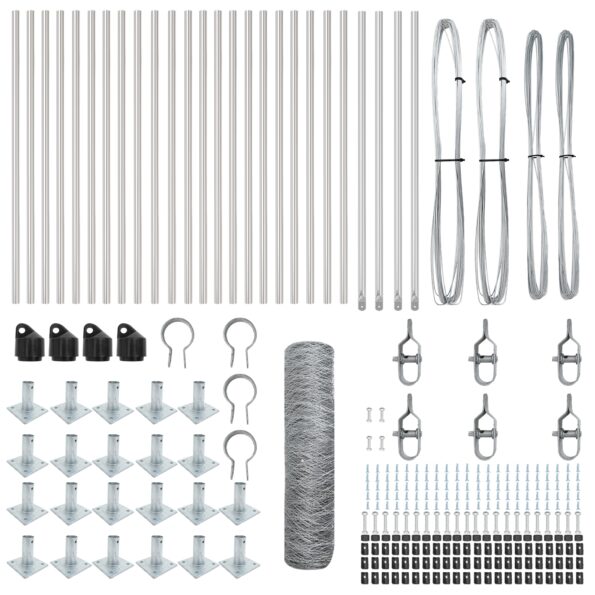 vidaXL Hexagonálny plot 0.6x50 m pozinkovaná oceľ – Obrázok 4