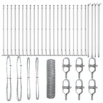 vidaXL Hexagonový plot 1x50 m pozinkovaná oceľ – Obrázok 2