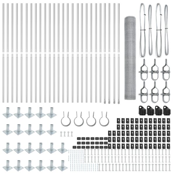 vidaXL Hexagónový plot 1.2x50 m pozinkovaná oceľ – Obrázok 4